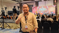 Asri Tadda di acara Debat Pilwalkot Palopo 17 Mei 2025 di Hotel Claro Makassar (Foto: IST)